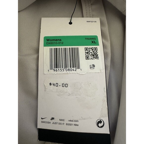 Nike One Dri-Fit Mid Rise 3" Size XL Gray Print Brief Lined Shorts - Picture 3 of 3